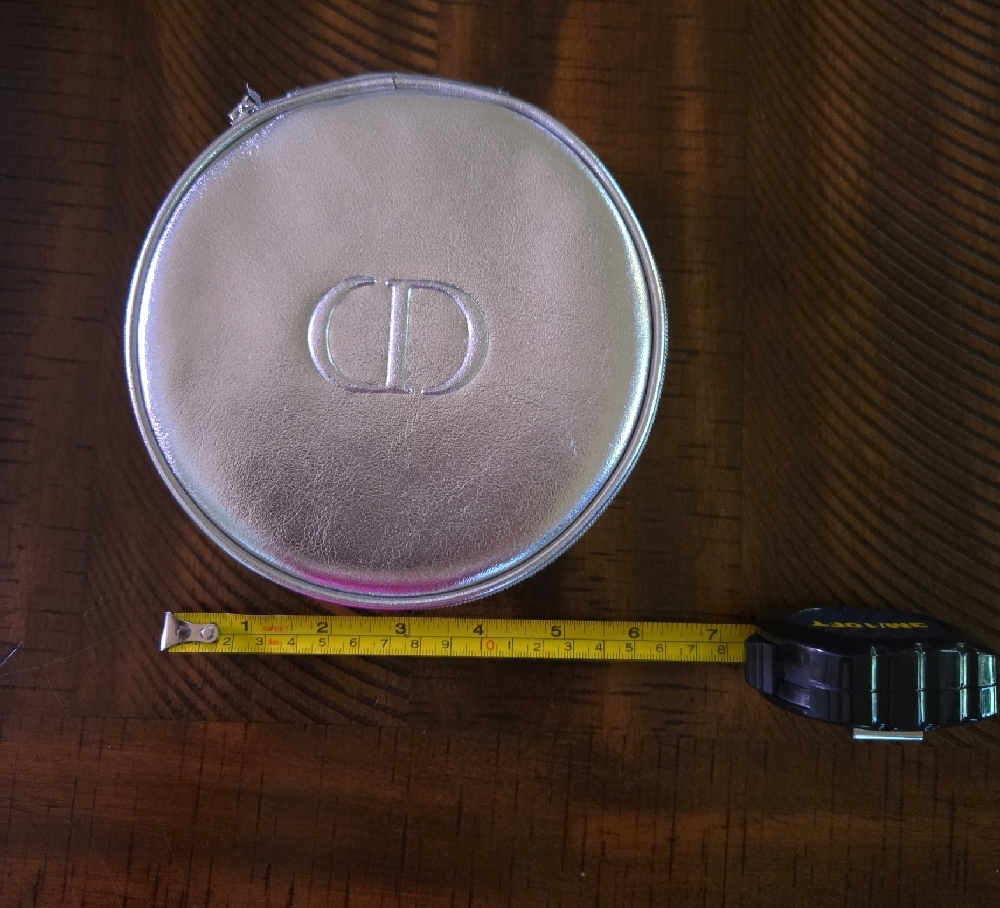 Christian Dior Silver Round Pouch